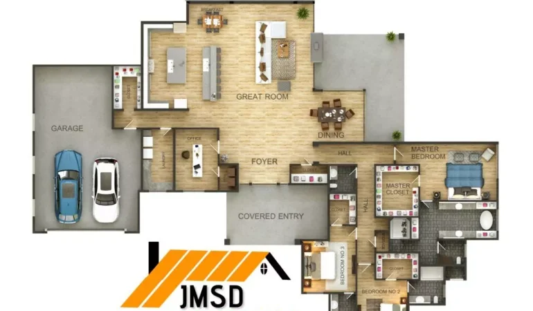 3D Floor Plan Design Rendering Philadelphia-Pennsylvania