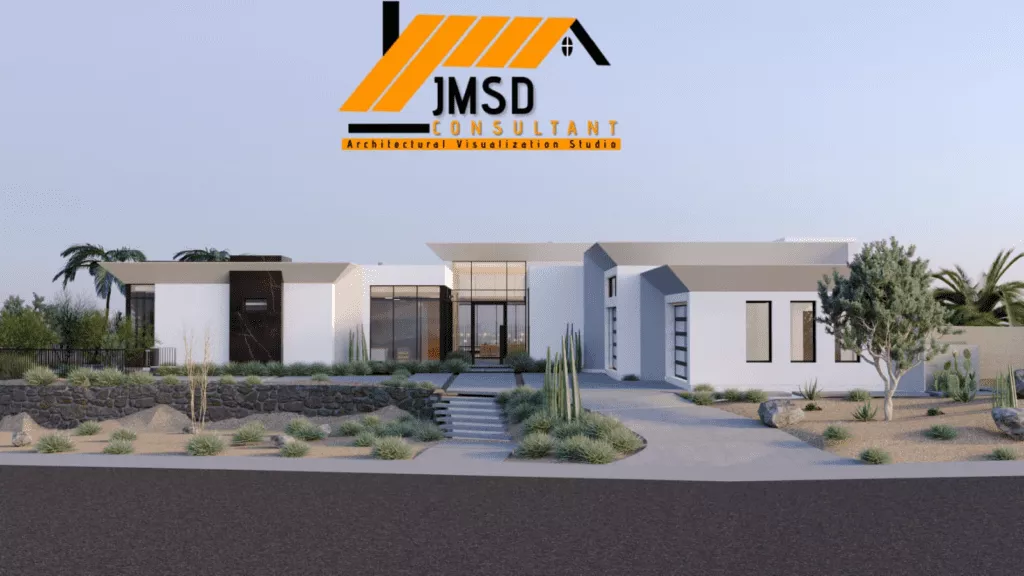 3D Property Rendering for Exterior Design of Modern Villa