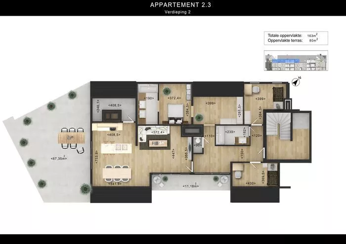 A 2D render created with floorplanner.com #floorplanner