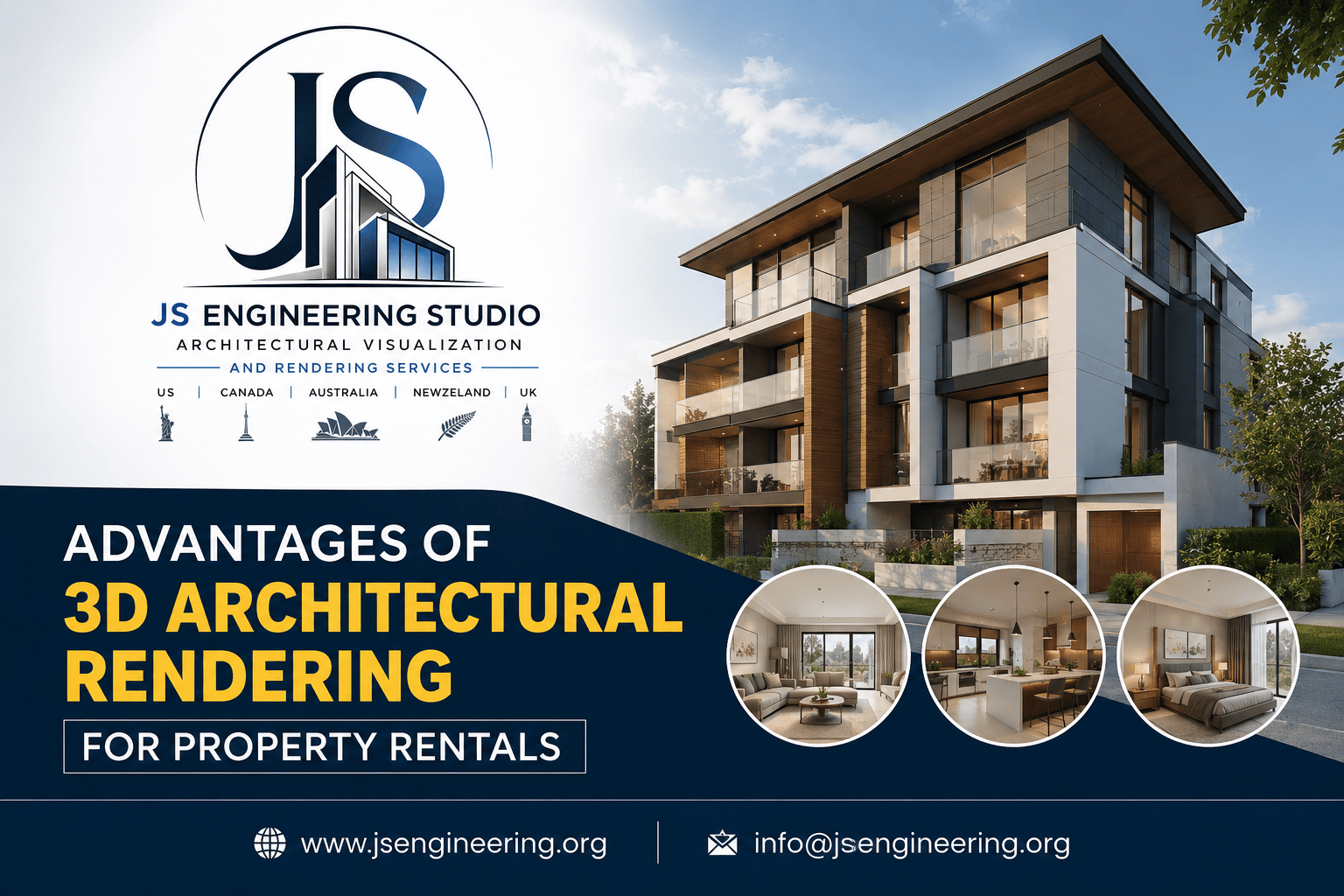 3D Architectural Rendering for Property Rentals