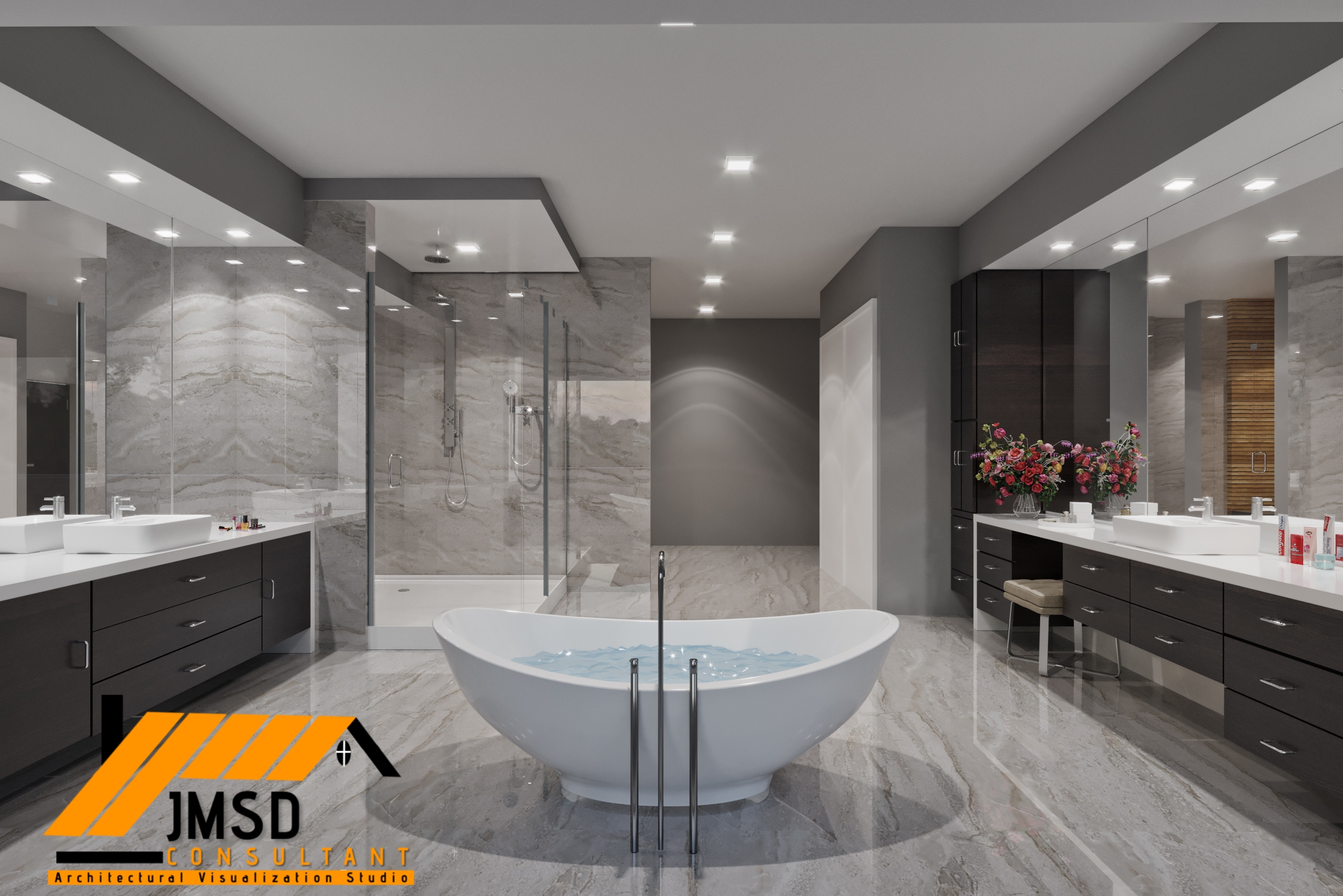 3D Rendering For Bathroom Visualization Palm Beach Florida