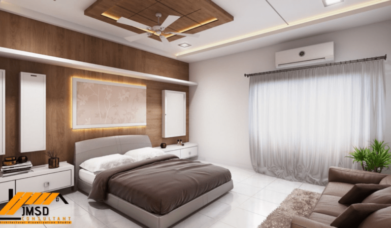 Bedroom Rendering for Interior Design Fresno California