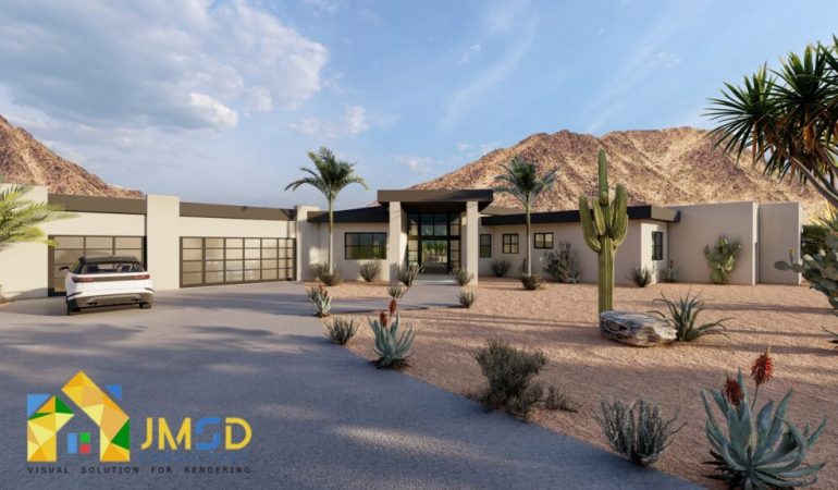 3D Exterior Design of House Rendering in Phoenix Arizona