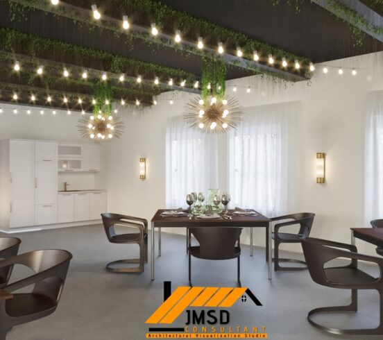 3D Rendering for Event Halls Interior Design in Warren City Michigan