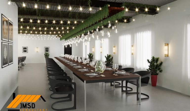 3D Interior Design of Event Halls in Warren City Michigan