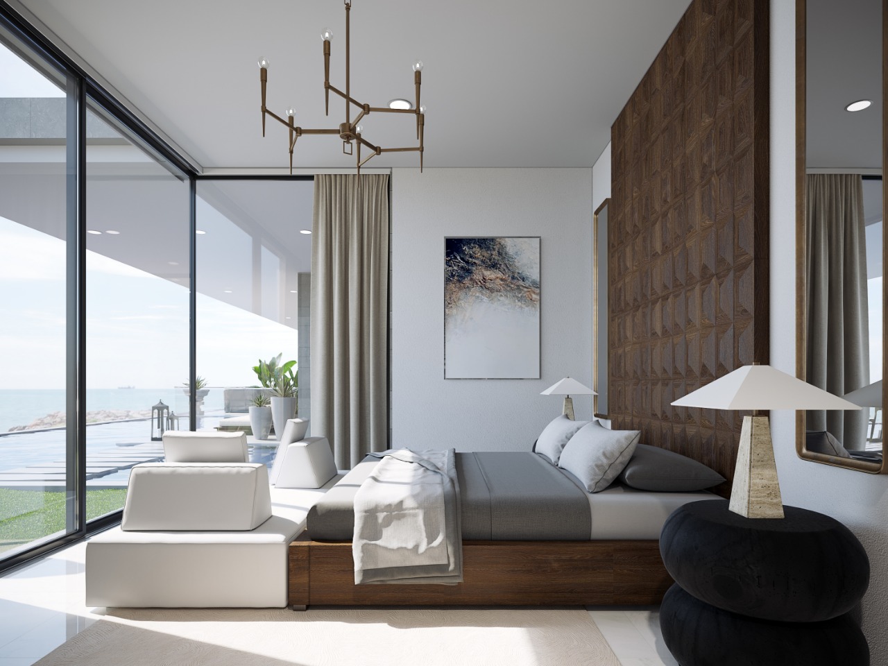 Bedroom Interior Design Visualization San Diego California