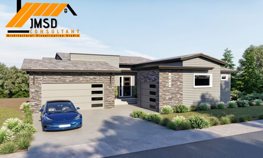3D Exterior Rendering for a Home in Salt Lake City Utah