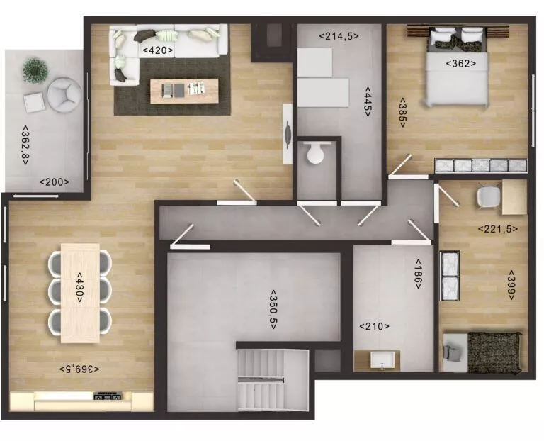 2D Floor Plan Rendering California