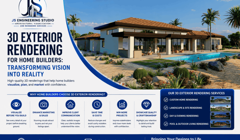 3D Exterior Rendering for Home Builders