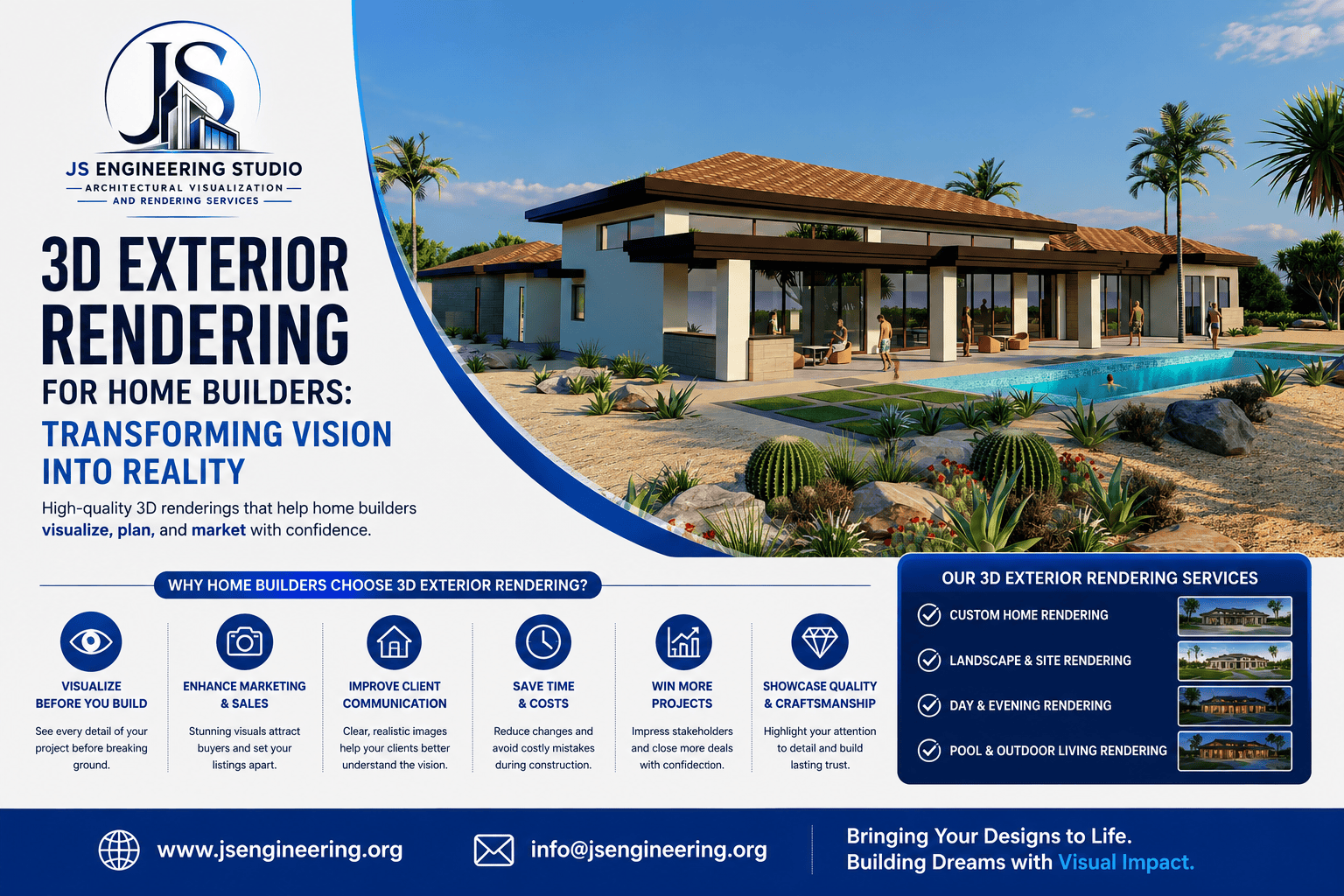 3D Exterior Rendering for Home Builders
