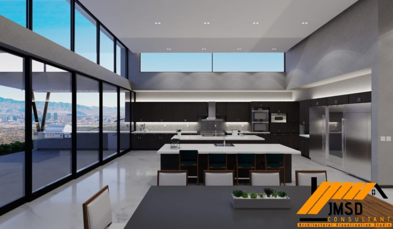 3D Rendering for Kitchen Design Dallas Texas