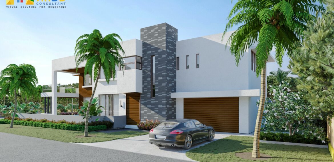 3D Exterior Rendering Miami Florida