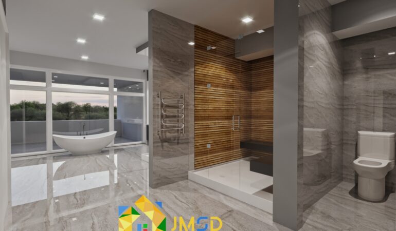 Modern Bathroom Design Rendering Virginia Beach Virginia
