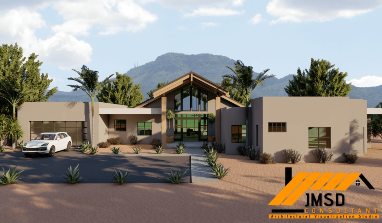 3D Residential Exterior Rendering Phoenix Arizona