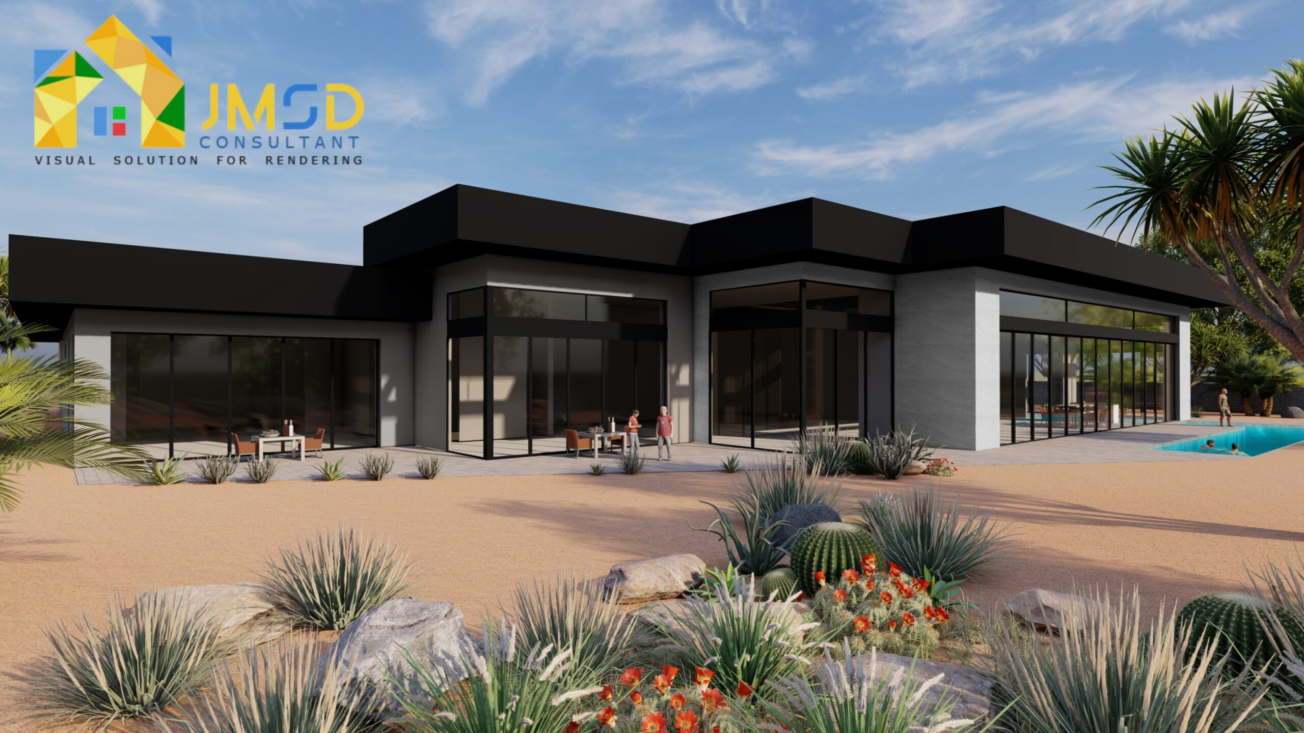 3D Exterior Rendering Services with Landscape Design in San Jose California