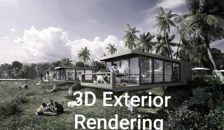 3D Exterior Rendering for Real Estate Marketing