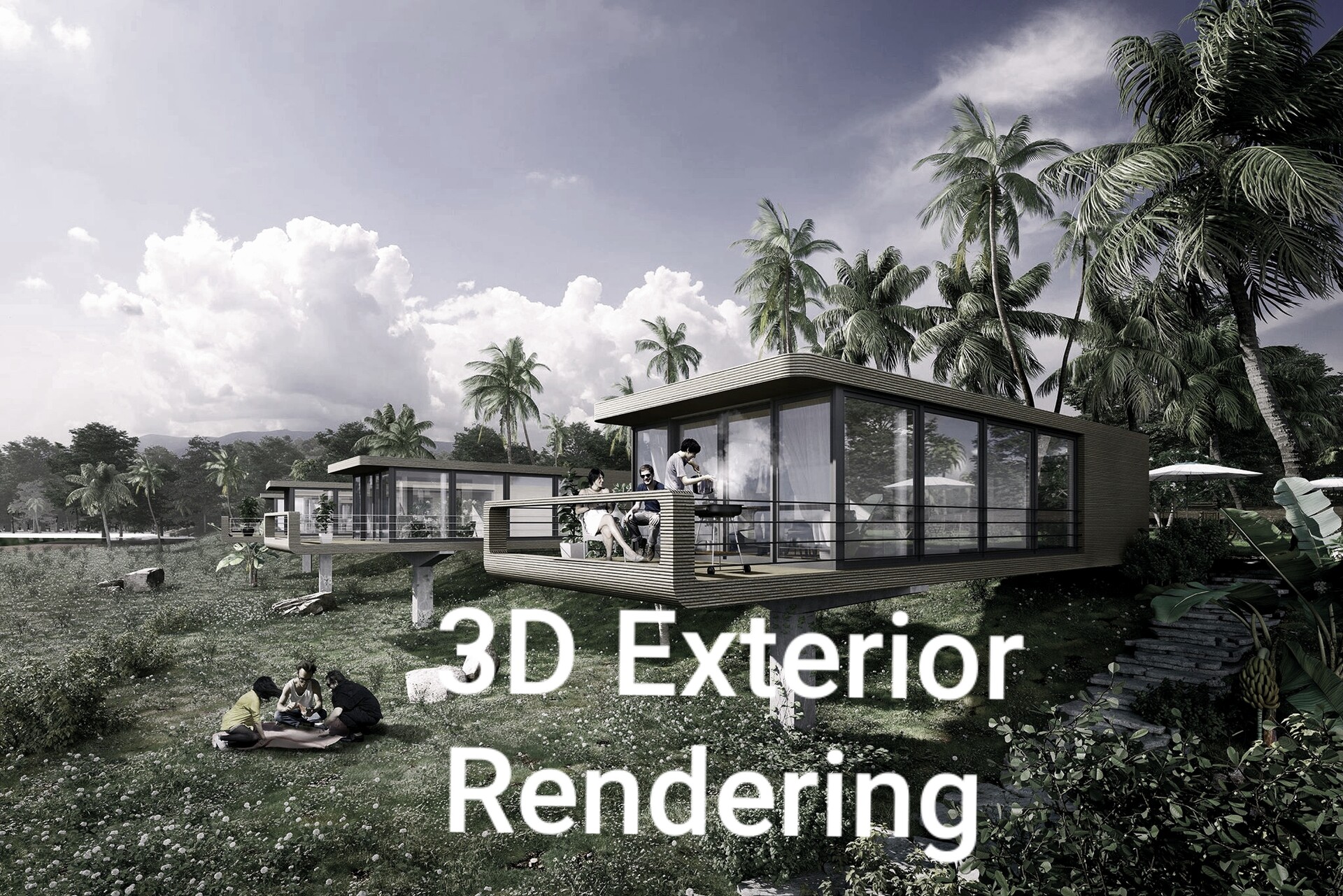 3D Exterior Rendering for Real Estate Marketing