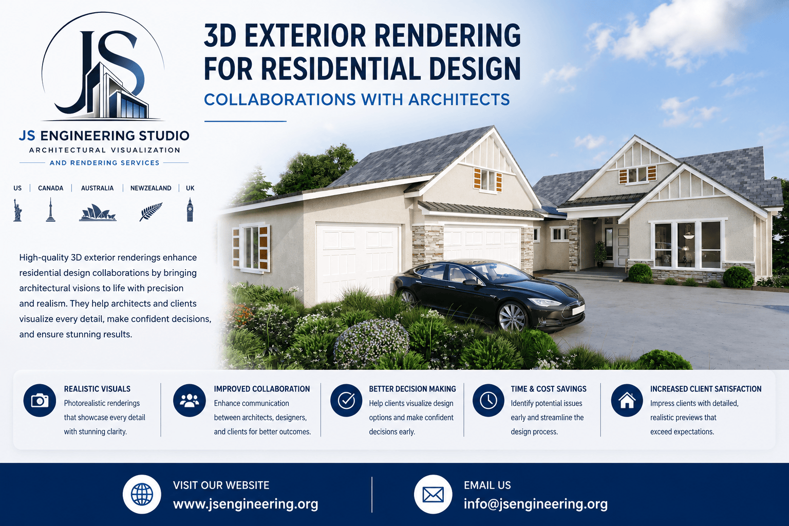 3D Exterior Rendering for Home Design with Architects