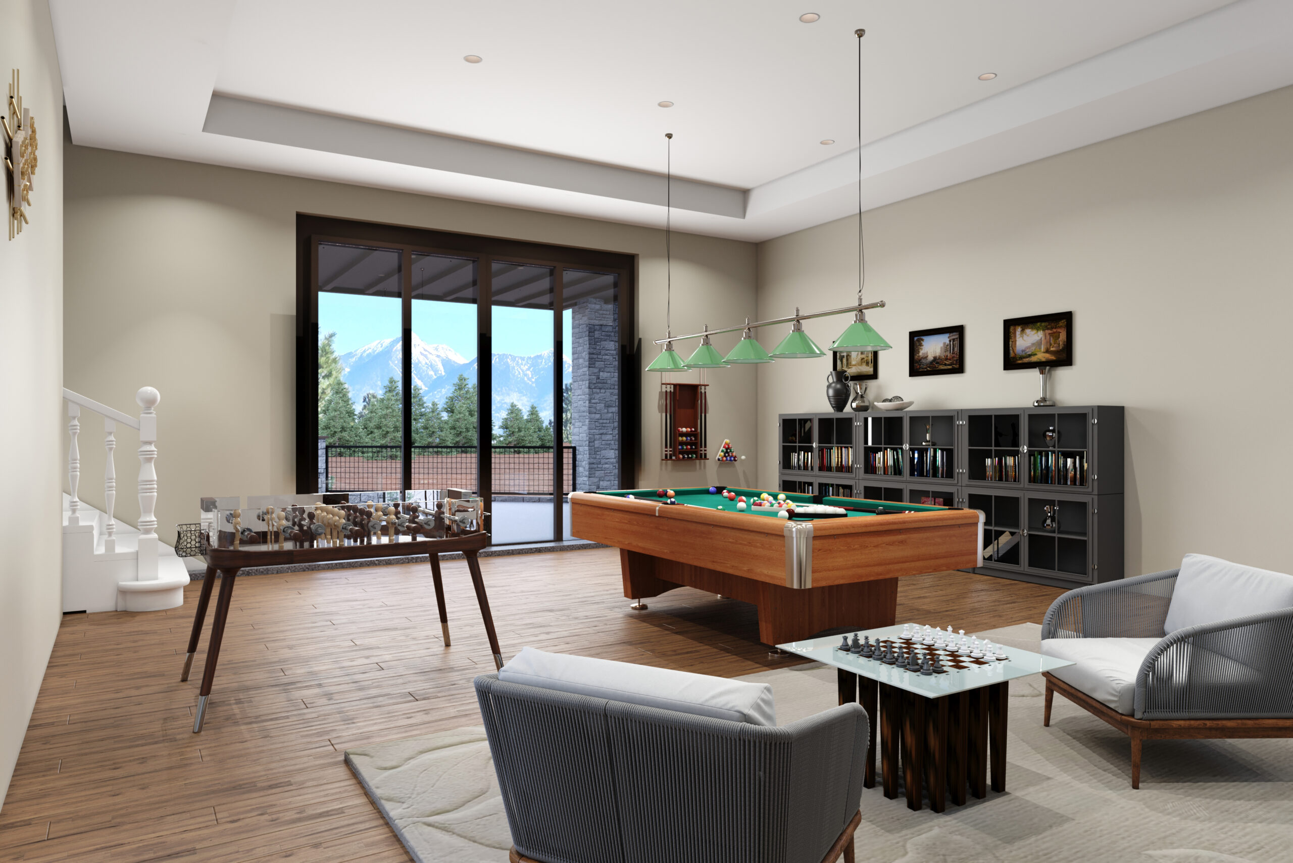 Game Room Interior Design Rendering Phoenix Arizona