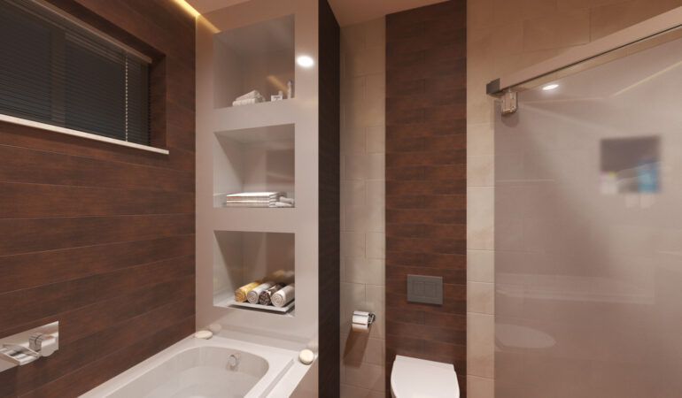 3D Rendering for Bathroom Interior Decor Ideas in Houston Texas
