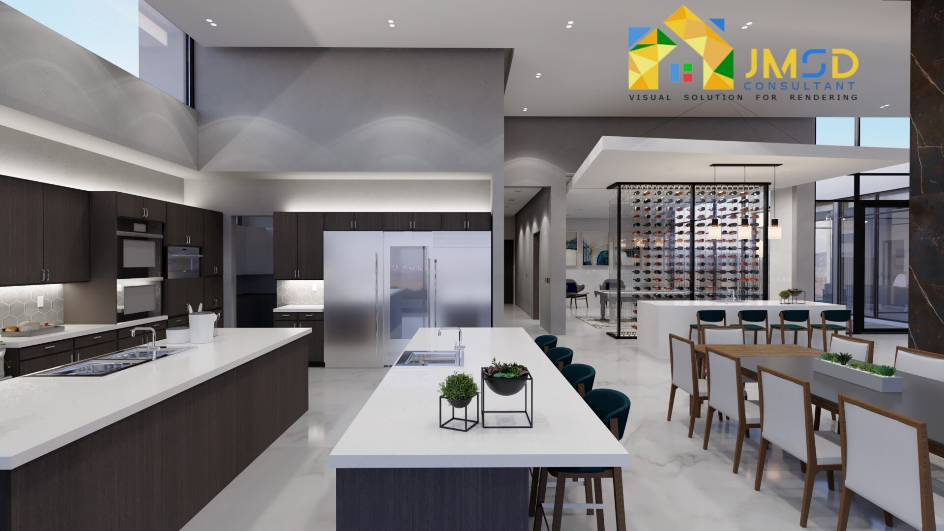 3D Kitchen Interior Rendering in Louisville Kentucky