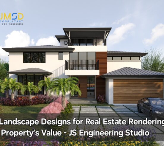 3D Landscape Designs for Real Estate Rendering