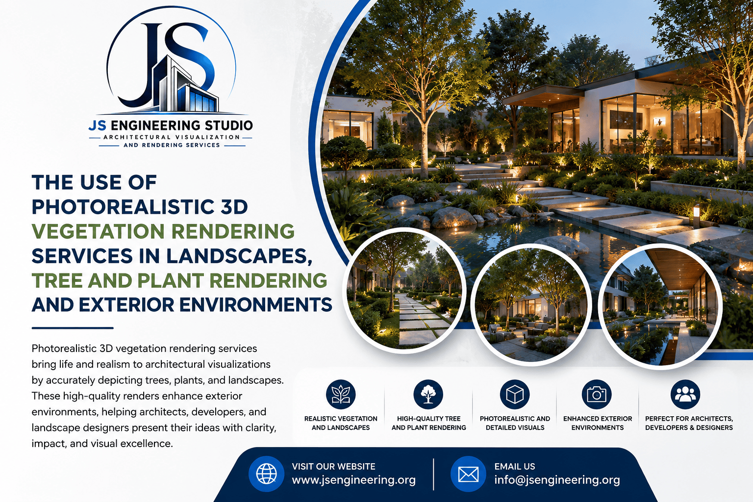 Photorealistic 3D Vegetation Rendering Services