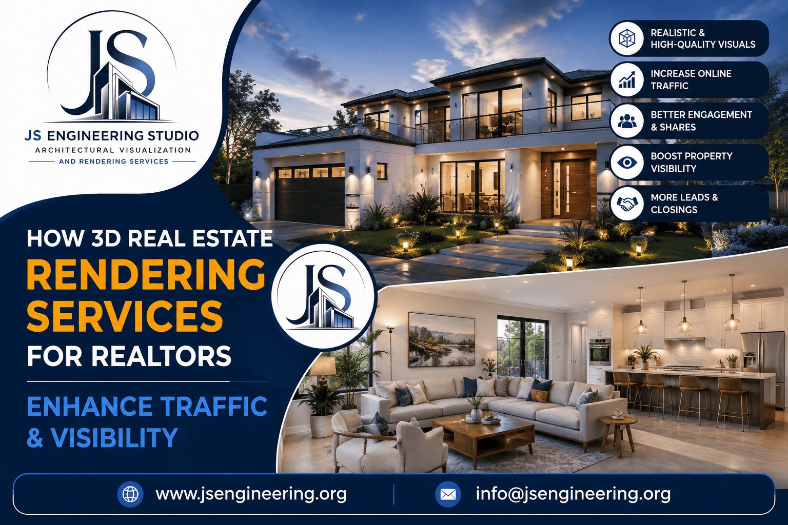 3D Real Estate Rendering Services for Realtors