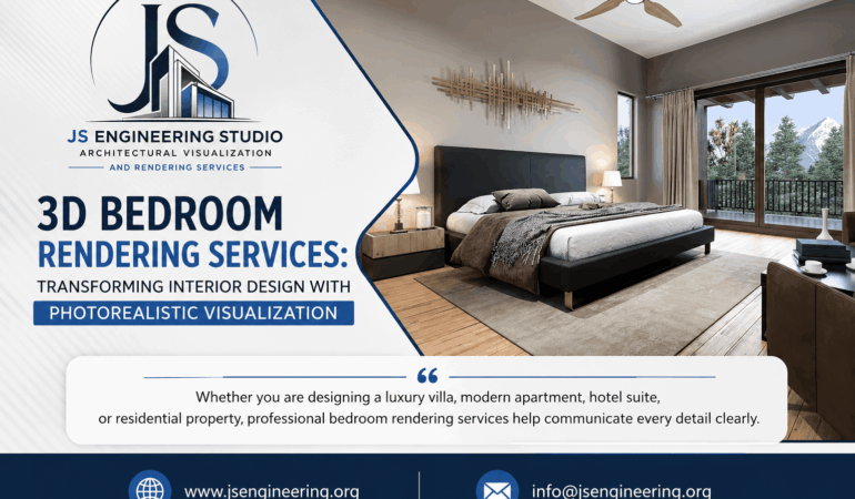 3D Bedroom Rendering Services