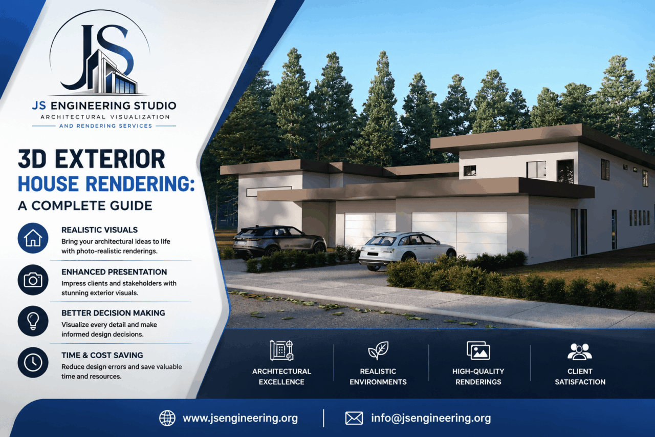 3D Exterior House Rendering A Complete Guide by JS Engineering