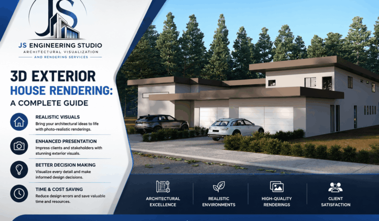 3D Exterior House Rendering Services