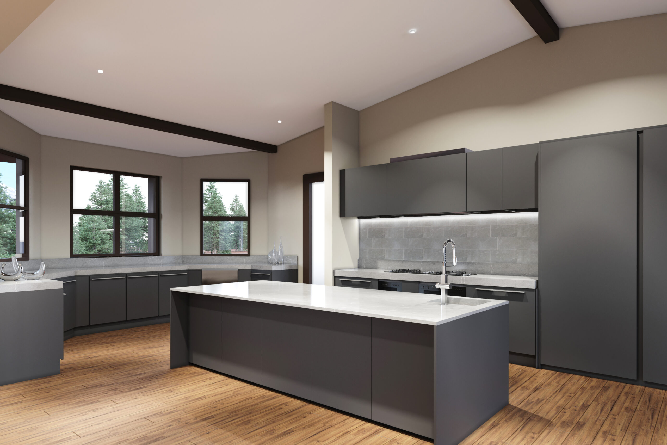 3D Rendering Kitchen Interior Design in Anchorage Alaska