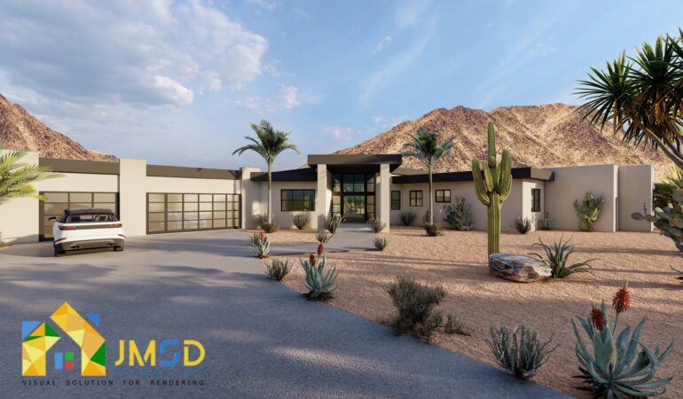 3D Exterior House Rendering
