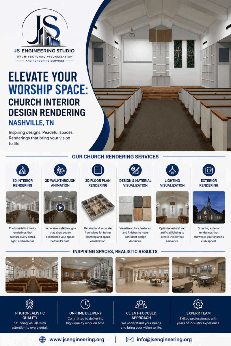 Church Interior Design in Nashville TN JS Engineering Studio