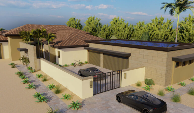 Front Courtyard Rendering in Las Vegas, NV