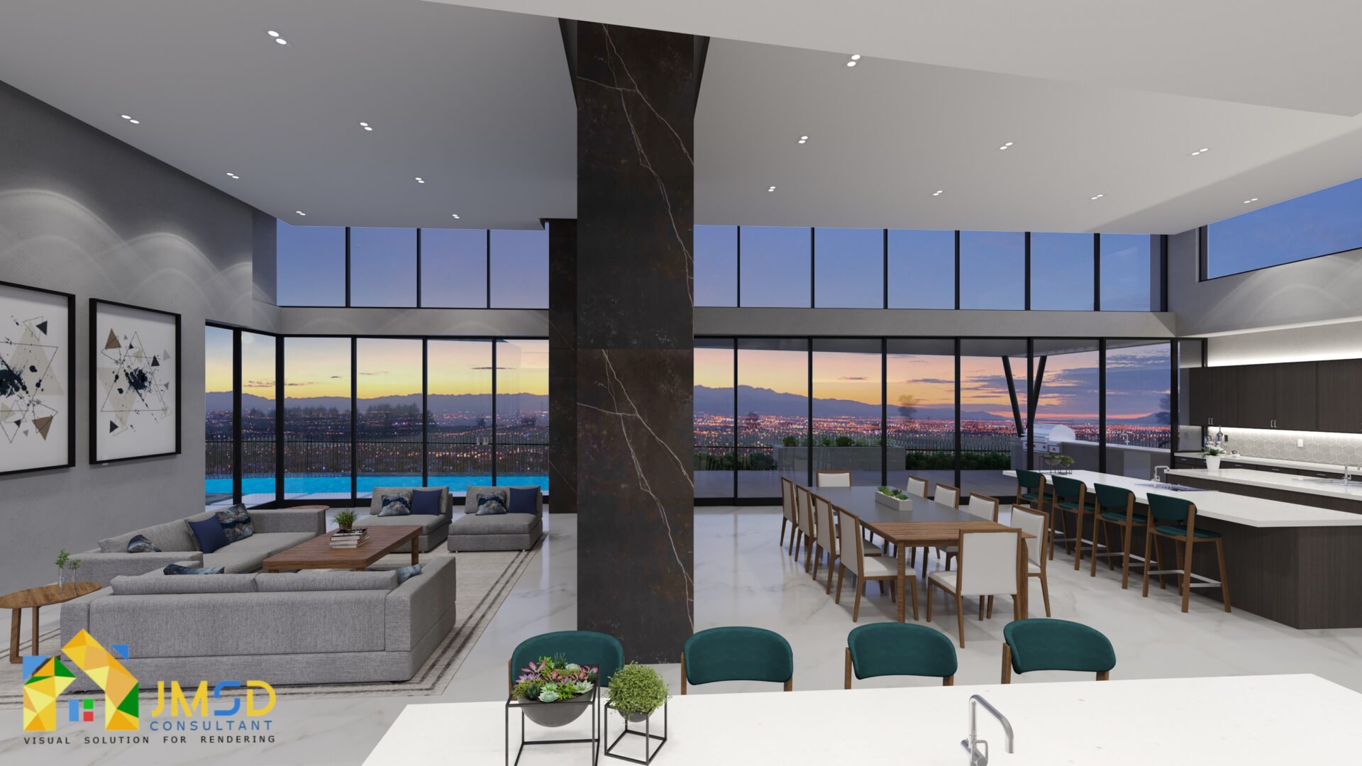 Interior Design 3D Visualization in Long beach CA