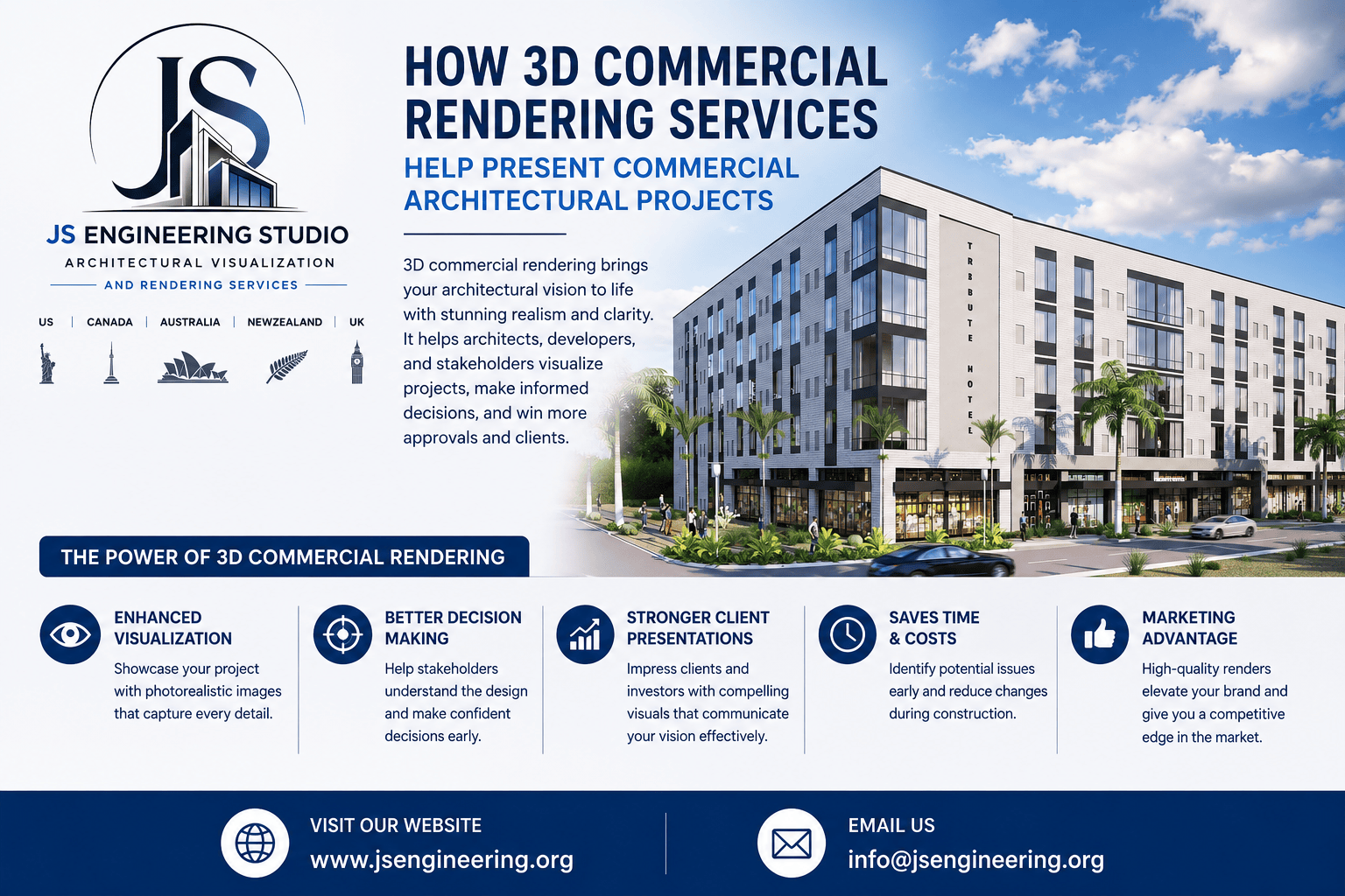 3D Commercial Rendering for Architectural Projects