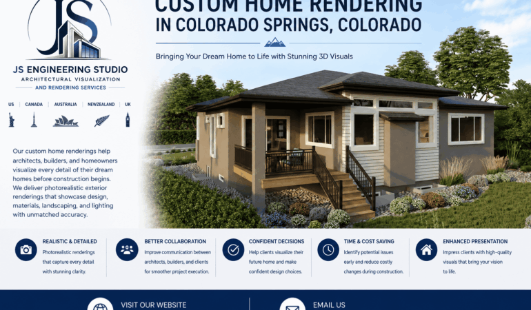 Custom Home Rendering in Colorado Springs, Colorado