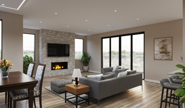 3D Living Room Rendering in Phoenix AZ
