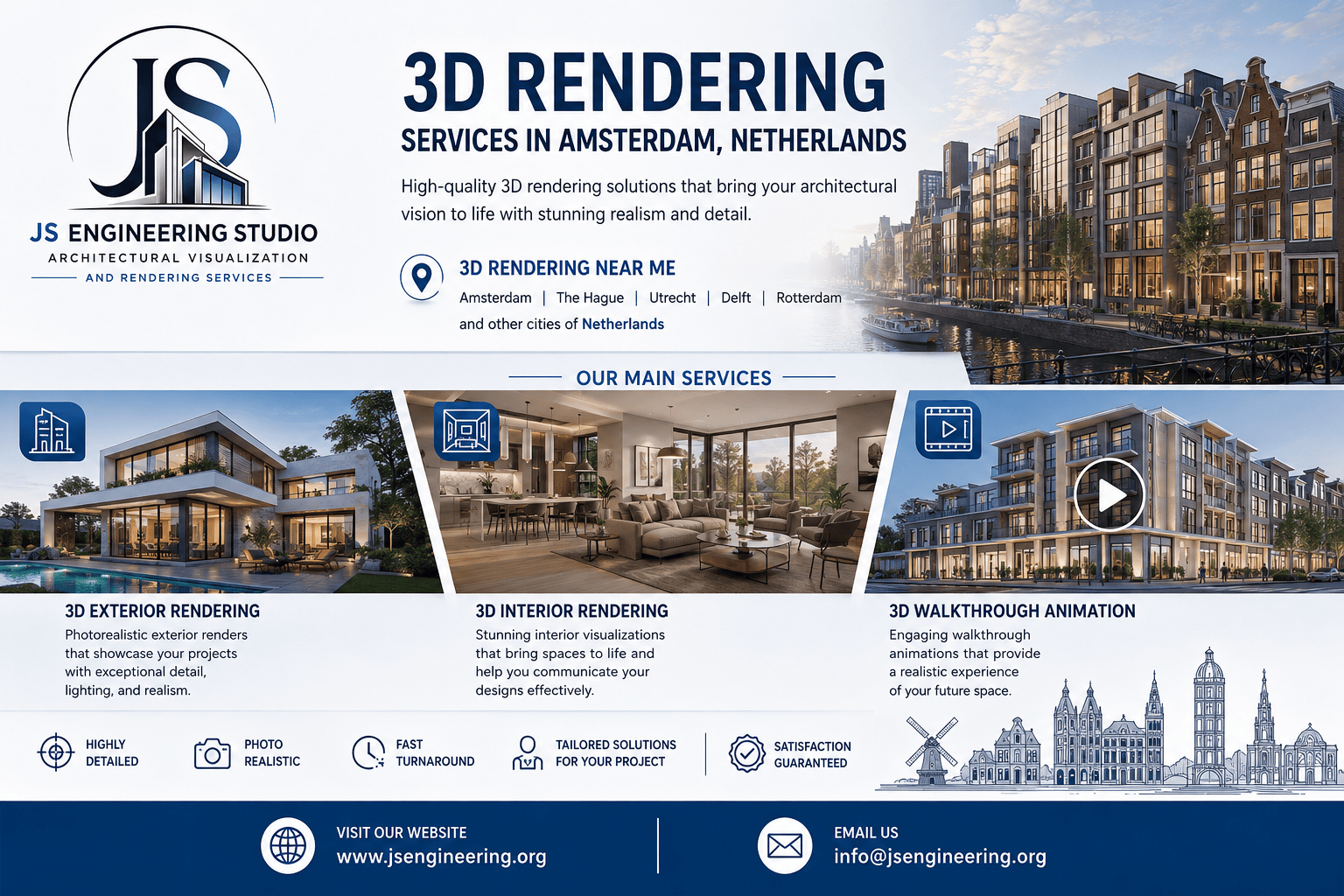 3D Rendering Services in Amsterdam Netherlands - JS Engineering Studio