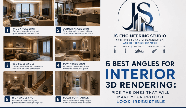 Best Angles for Interior 3D Rendering