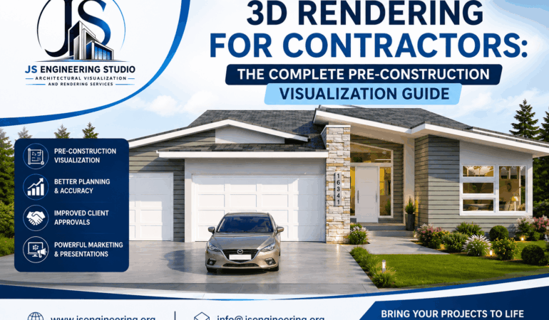 Exterior rendering services for construction companies