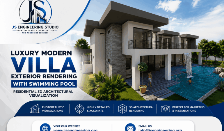Modern Villa Exterior Rendering