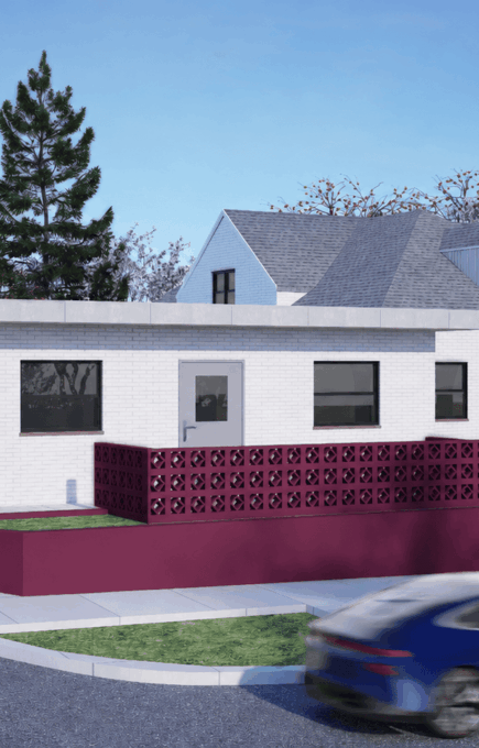 Exterior Architectural Rendering for Apartment Building in Indianapolis, Indiana