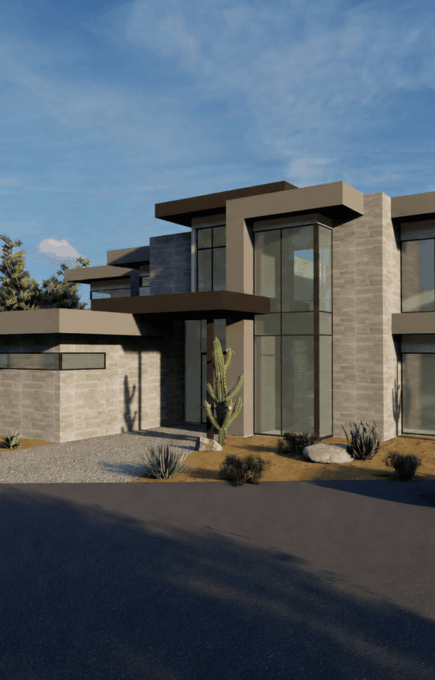 Modern Desert Home Rendering Las Vegas Nevada | JS Engineering Studio