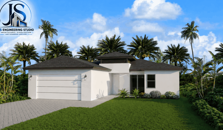 3D Exterior Rendering Perspective in Naples, Florida | JS Engineering Studio 3D Exterior Rendering Perspective in Naples, Florida