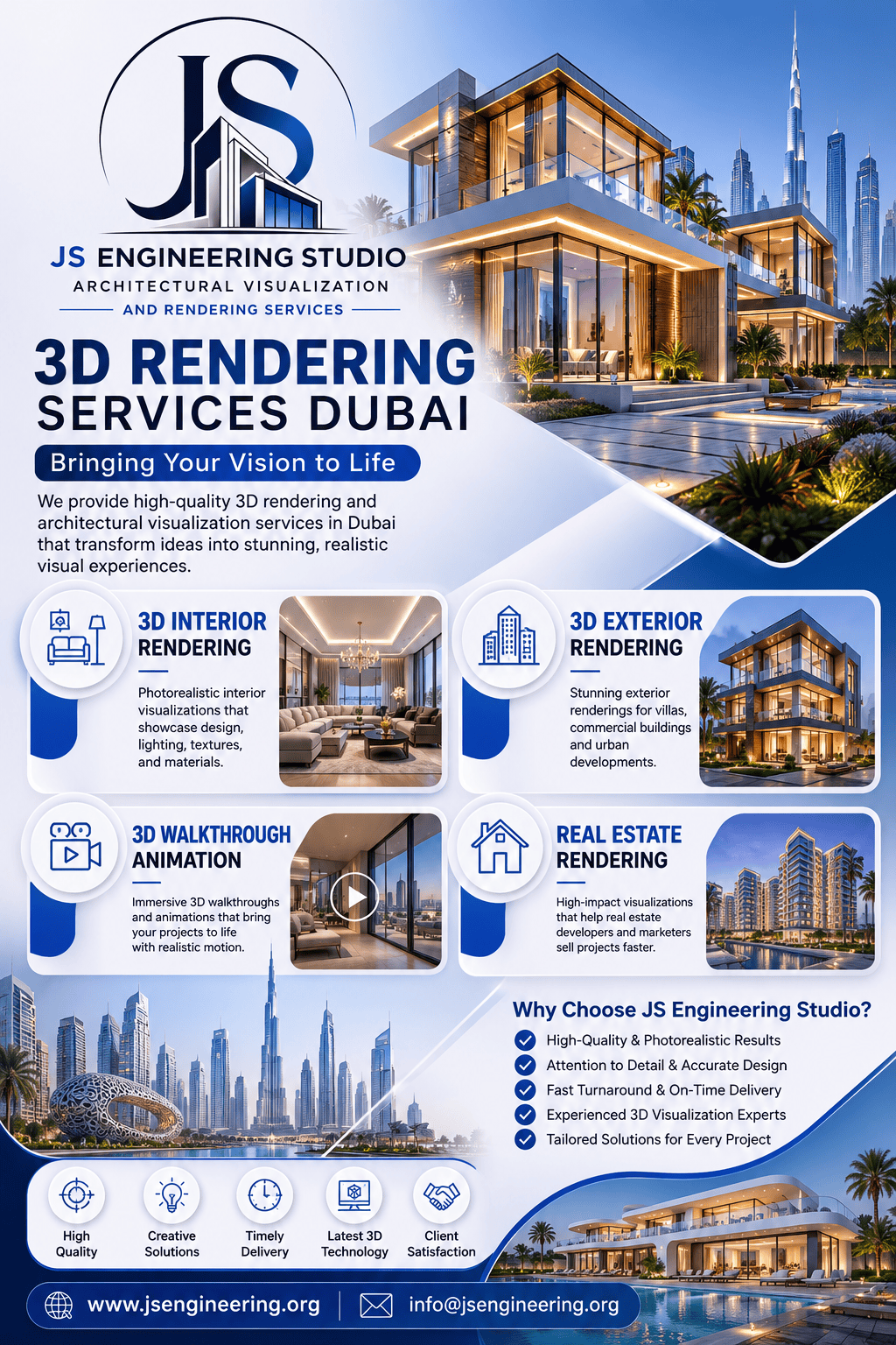 3D Rendering Services Dubai UAE | JS Engineering Studio