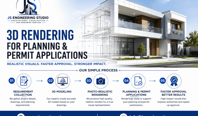 Photorealistic 3D Rendering for Planning & Permit Applications by JS Engineering Studio