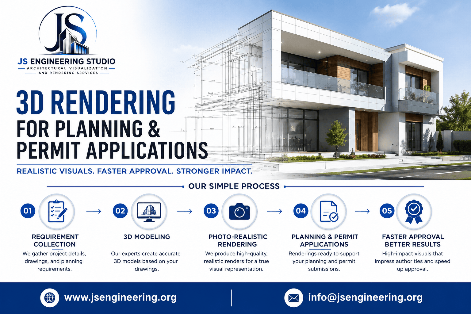 Photorealistic 3D Rendering for Planning & Permit Applications by JS Engineering Studio