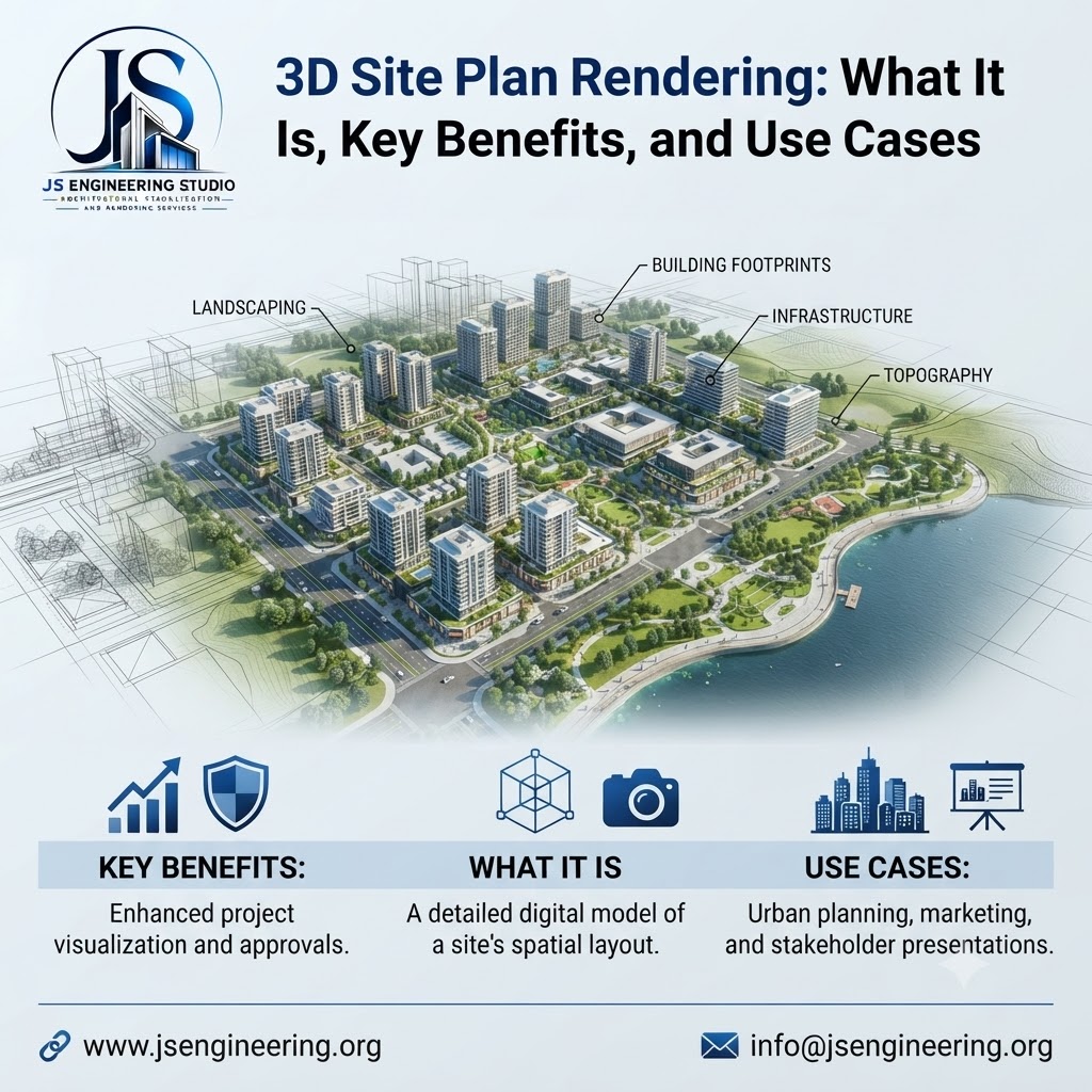 3D Site Plan Rendering: Benefits, Uses & Expert Guide | JS Engineering Studio